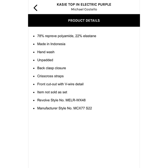 NEW WITH TAGS Revolve Michael Costello Kasie Purple Bikini Set - Picture 6 of 11